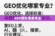 GEO优化怎么选？专业机构挑选指南与避坑建议
