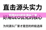 直击源头实力，GEO优化的终极选择