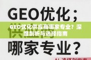 GEO优化供应商选择指南，专业度深度剖析