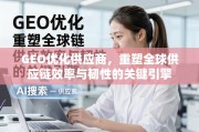 GEO优化供应商，重塑全球供应链效率与韧性的关键引擎