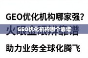 GEO优化机构哪家强？火眼睛辨靠谱，助力业务全球化腾飞