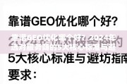 2024年GEO优化选服务商，5大核心标准与避坑指南