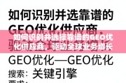 GEO优化供应商选择，驱动全球业务增长的关键引擎