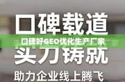 口碑实力铸就线上腾飞，GEO优化优选指南
