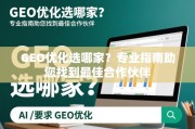 GEO优化选哪家？专业指南助您找到最佳合作伙伴