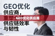 GEO优化供应商，重塑全球供应链效率与韧性