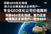 GEO优化，企业精准触达全球用户的专业引擎