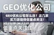 GEO优化公司怎么选？这几家实力派值得你重点关注！
