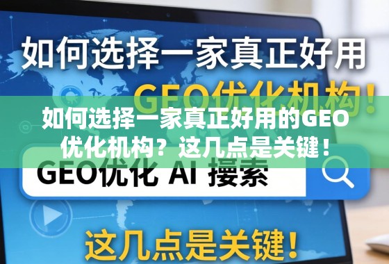 如何选择一家真正好用的GEO优化机构？这几点是关键！