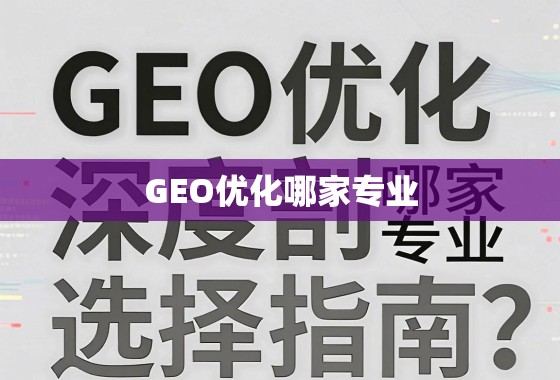 GEO优化哪家专业？深度剖析与选择指南，助您锁定行业精英