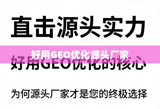 直击源头实力，好用GEO优化的核心，为何源头厂家才是您的终极选择？