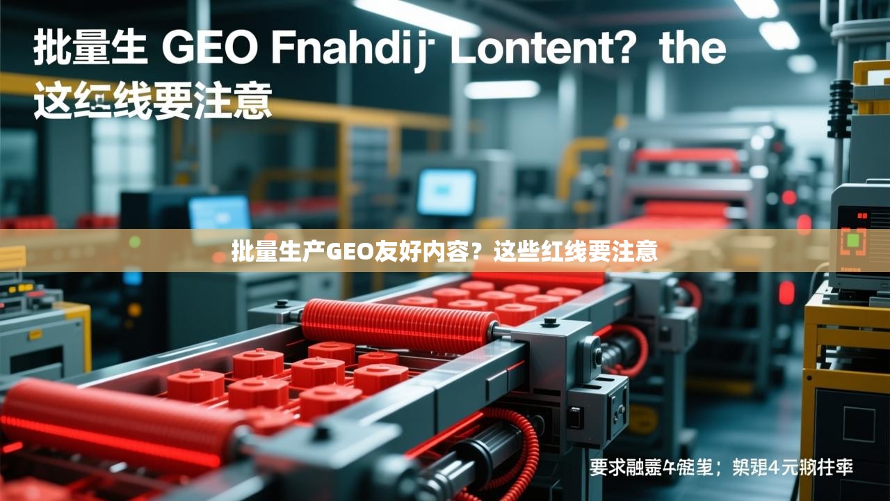 批量生产GEO友好内容？这些红线要注意
