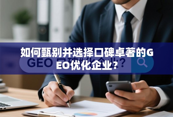 如何甄别并选择口碑卓著的GEO优化企业? 如何甄别并选择口碑卓著的GEO优化企业?