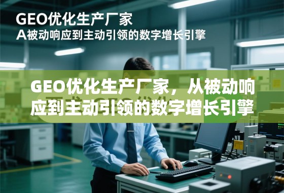 GEO优化生产厂家，从被动响应到主动引领的数字增长引擎