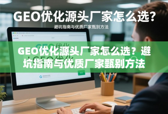 GEO优化源头厂家怎么选？避坑指南与优质厂家甄别方法