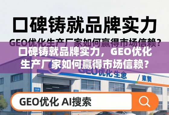 口碑铸就品牌实力，GEO优化生产厂家如何赢得市场信赖？