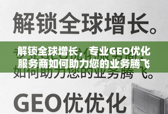 解锁全球增长，专业GEO优化服务商如何助力您的业务腾飞