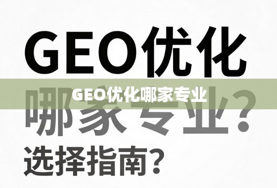 GEO优化专业服务商深度剖析与选择指南 GEO优化哪家专业?深度剖析与选择指南